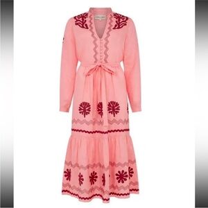 NWT Saloni Floral Embroidered Dress